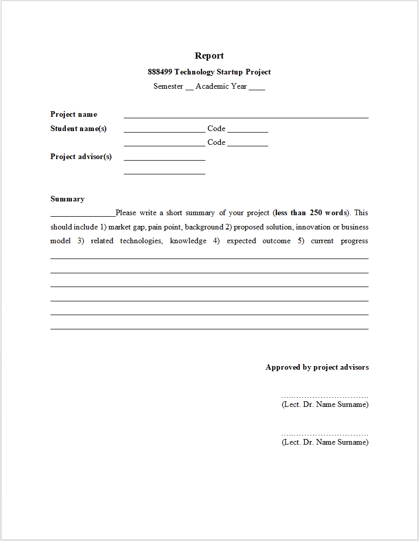 The first page of approve document